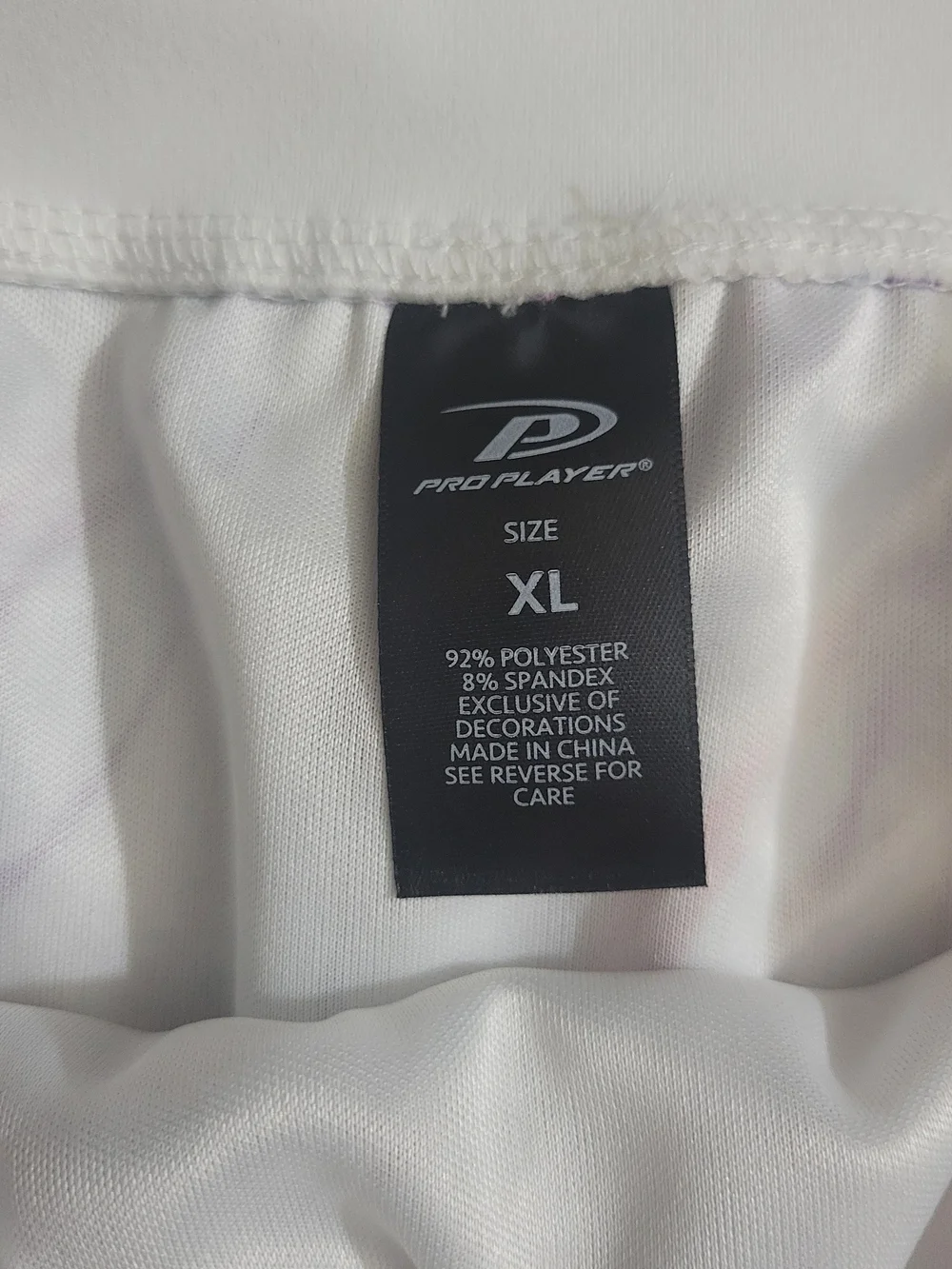 Pro Player White Athletic Shorts with Multicolor Wave Lines